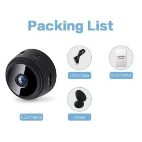 1pc A9 Mini Camera; HD 720P 2.4G Wifi IP Camera; Night Vision; Smart Home Security Wireless Mini Camcorder; Mobile Remote View Video Surveillance Came (Color: Black)