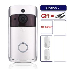 EKEN V5 Smart WiFi Video Doorbell Camera Visual Intercom With Chime Night vision IP Door Bell Wireless Home Security Camera (Plug Type: US plug, Color: Option 7)