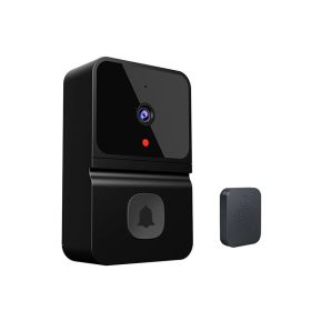 Smart Doorbell Wireless Video Doorbell Camera with 450P Night Vision (Color: Black, Type: Smart Doorbell)