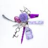 Self Defense Keychain Suit Personal Keychain For Girls Women Safety Key Ring With Hand Sanitizer Bottle Holder Pompom Whistle