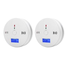 1-6Pcs CO Sensor Carbon Monoxide Detector Sound Independent CO Poisoning Warning Alarm Detectors Meter Kitchen Fireplace Indoor (Color: 2PCS, Ships From: CN)