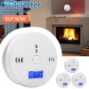 1-6Pcs CO Sensor Carbon Monoxide Detector Sound Independent CO Poisoning Warning Alarm Detectors Meter Kitchen Fireplace Indoor