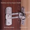 90 Degree Hasp Latches Stainless Steel Sliding Barn Door Chain Locks Security Tools Hardware